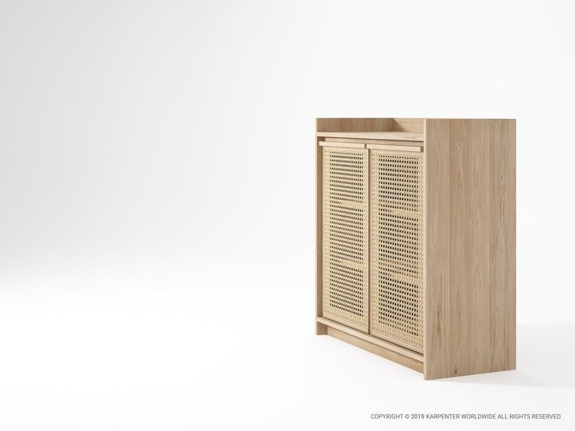 KARPENTER Комод из массива дерева и ротанга с распашными дверцами Roots sun-id-1357623 - Вид №4