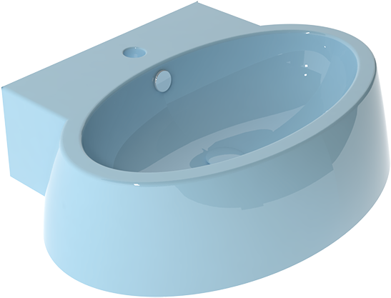 DULAV6522 Подвесная раковина настенная GSG CERAMIC DUNIA