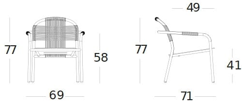 Алюминиевый штабелируемый садовый стул с порошковым покрытием Vincent sheppard Cleo ARCH-00013543 - Вид №20
