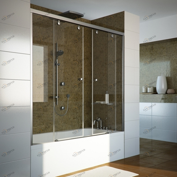 120X160GV864 Душевое ограждения на борт вынны GUTEWETTER Германия Slide