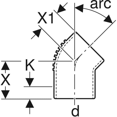 GEBERIT 307.300.14.1 Отвод Geberit Silent-db20  - Вид №2