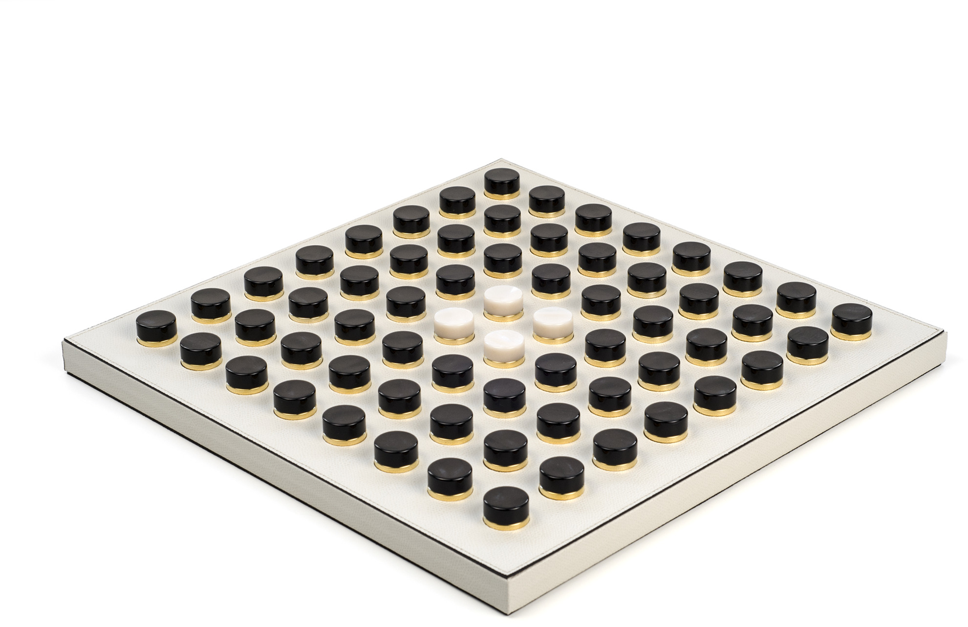 Комплект Reversi - 39X39XH2,5 см / зернистая кожа_черный