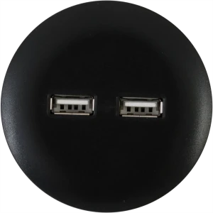 Розетка для трека 2 USB 2.1 цвет чёрный