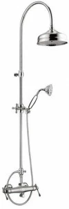 Rubinetteria Giulini Настенная термостатическая душевая стойка с душевой лейкой Londra 8209lnwc-s