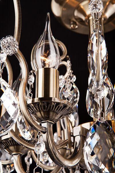 Подвесная люстра Eurosvet 10022/6 античная бронза/прозрачный хрусталь Strotskis EUROSVET ДИЗАЙНЕРСКИЕ 00-3886947 Бронза;прозрачный  - Вид №3