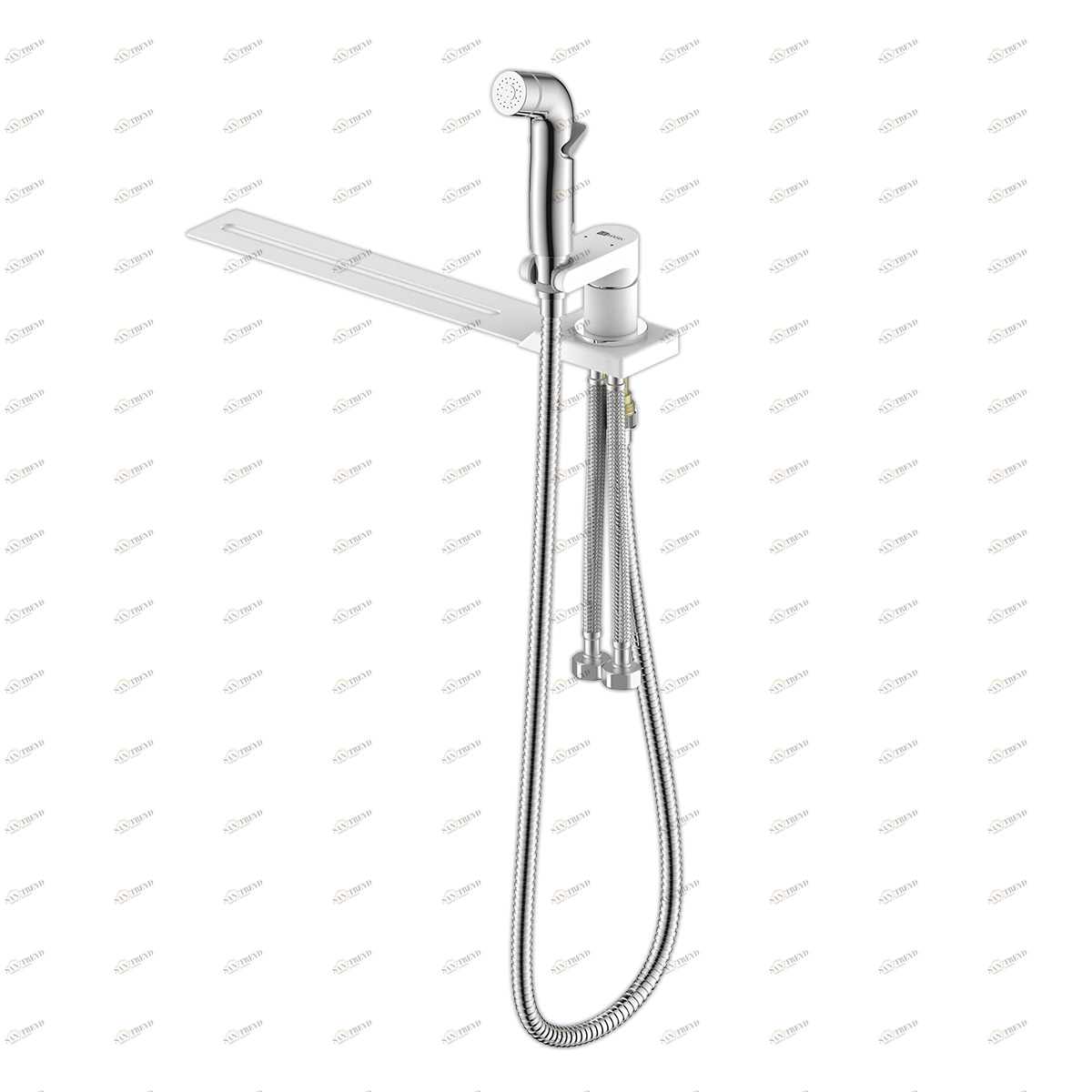 LM7170CW Смеситель Solo с гигиеническим душем, устанавливаемый на унитаз LEMARK SOLO