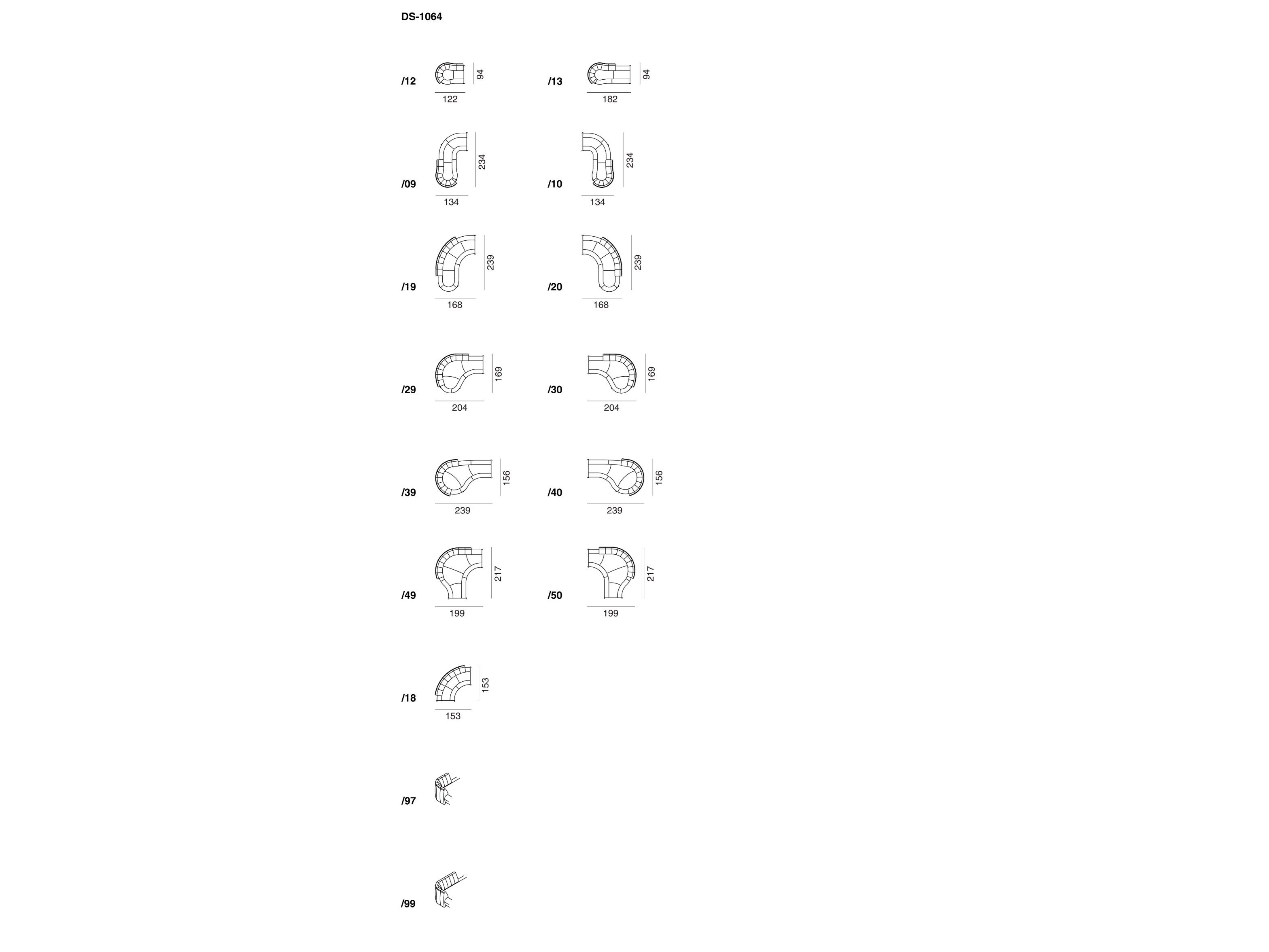 Кожаный изогнутый диван de Sede DS-1064 RIVER ARCH-00051918 - Вид №6