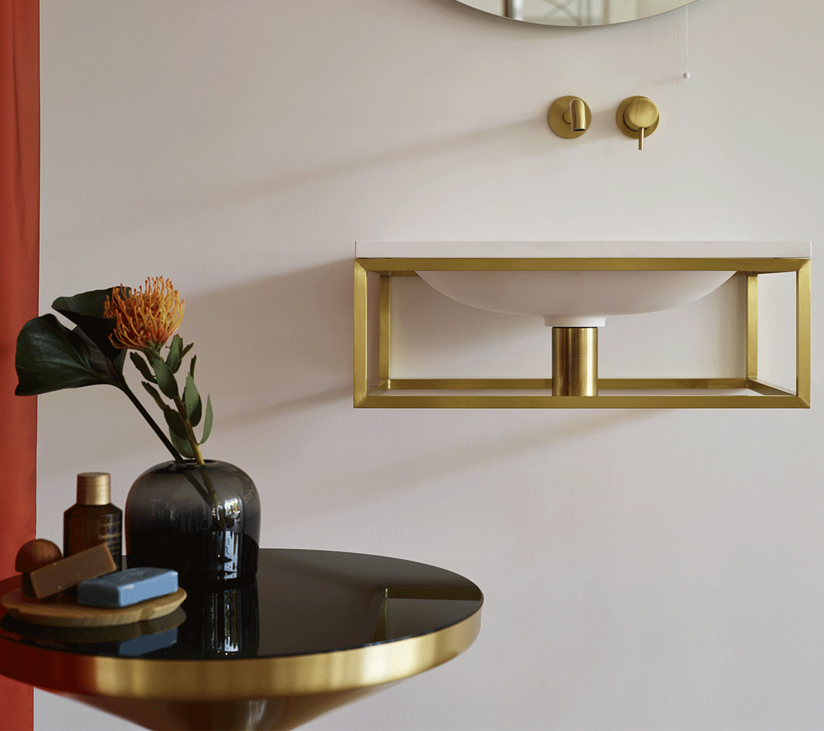 gs1ot-ss Подвесная раковина настенная прямоугольная Ex.T Frame бронзовая - Вид №4