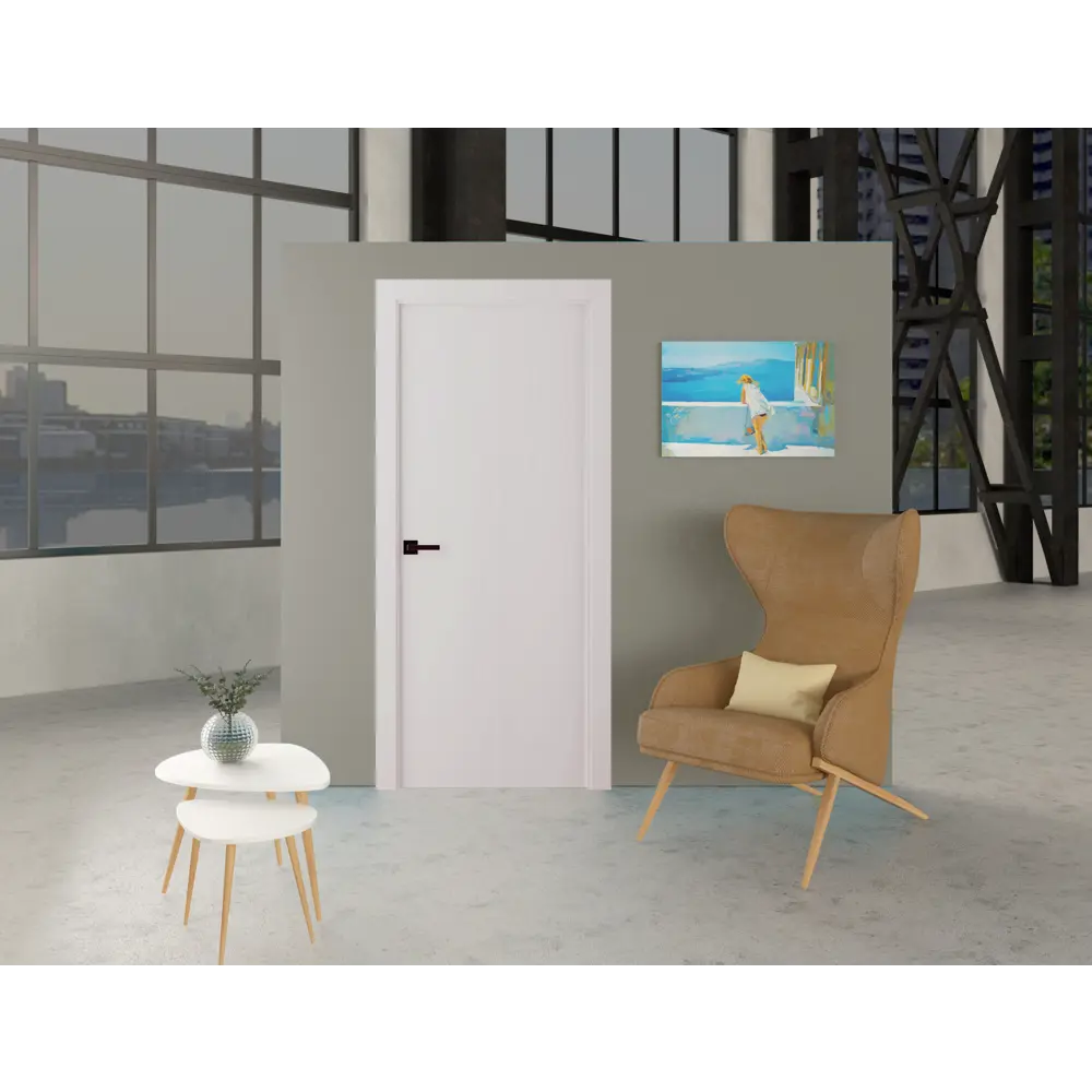 Дверь межкомнатная Ивент 1 глухая эмаль цвет жемчужный 70x200 см BELWOODDOORS STLM-2206690 - Вид №1