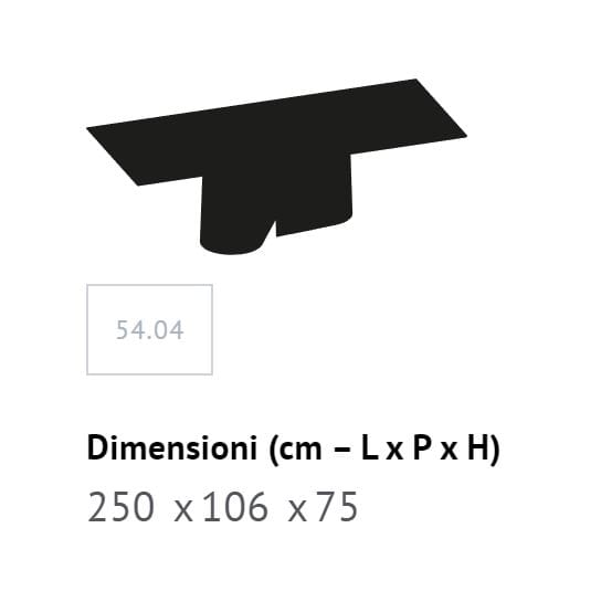 Стальной прямоугольный обеденный стол Bontempi Casa KIMONO ARCH-00055732 - Вид №2