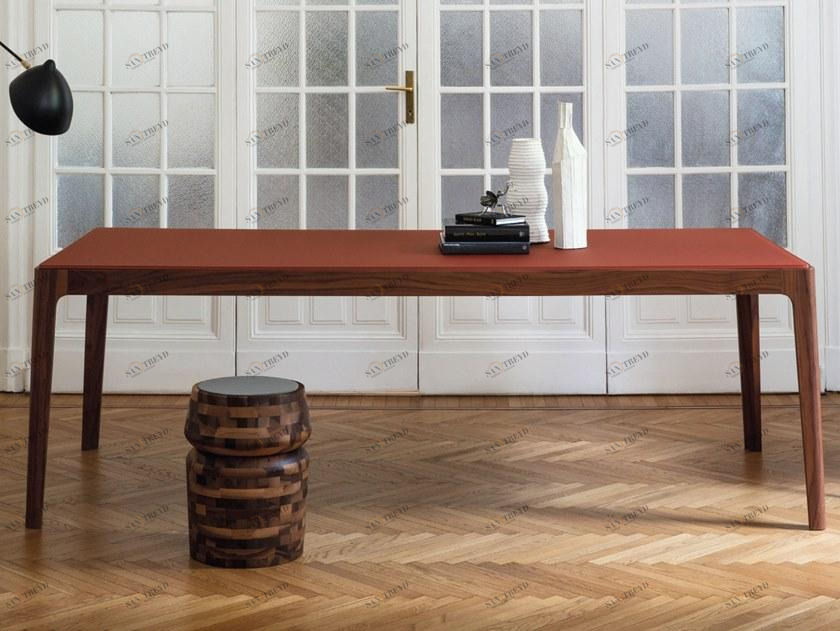 Porada Прямоугольный стол из ореха со стеклянной столешницей Iron sun-id-1425013