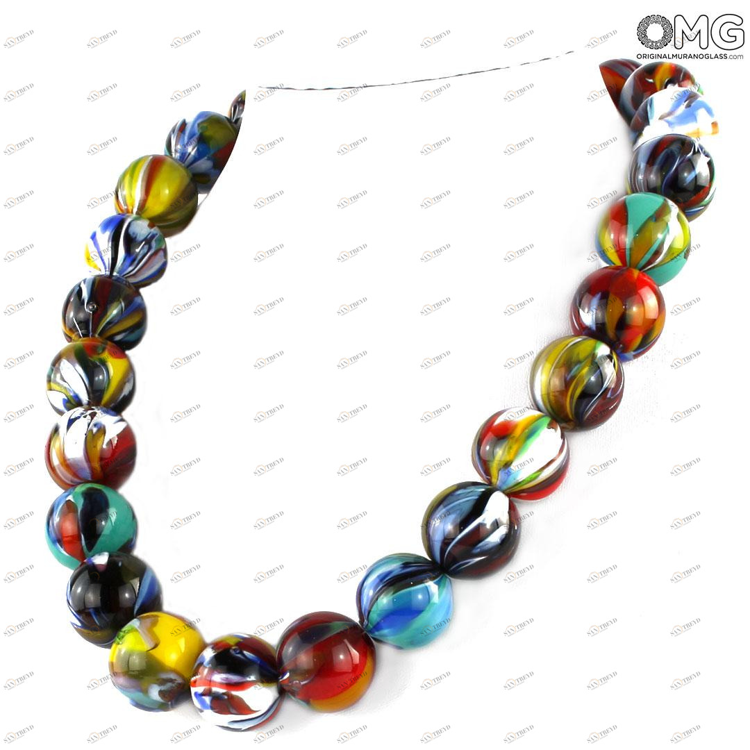 2262 ORIGINALMURANOGLASS Ожерелье из венецианских бусин Tintor 50 см 