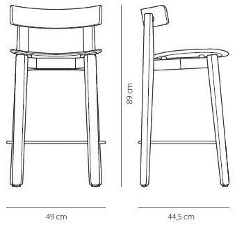 Gazzda Барный стул из дуба со спинкой Nora sun-id-1375823 - Вид №12