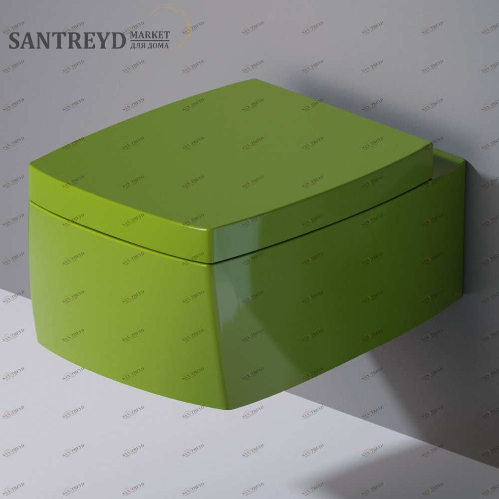 S521121 Подвесной унитаз настенный Зеленый A. e T. Italia SQUARE Италия AeT ITALIA