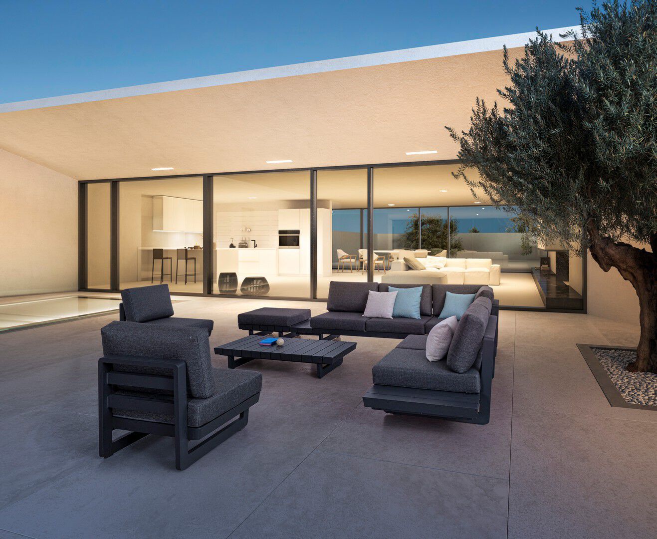 Алюминиевый квадратный стол с порошковым покрытием BIZZOTTO Infinity ARCH-00071690 - Вид №8