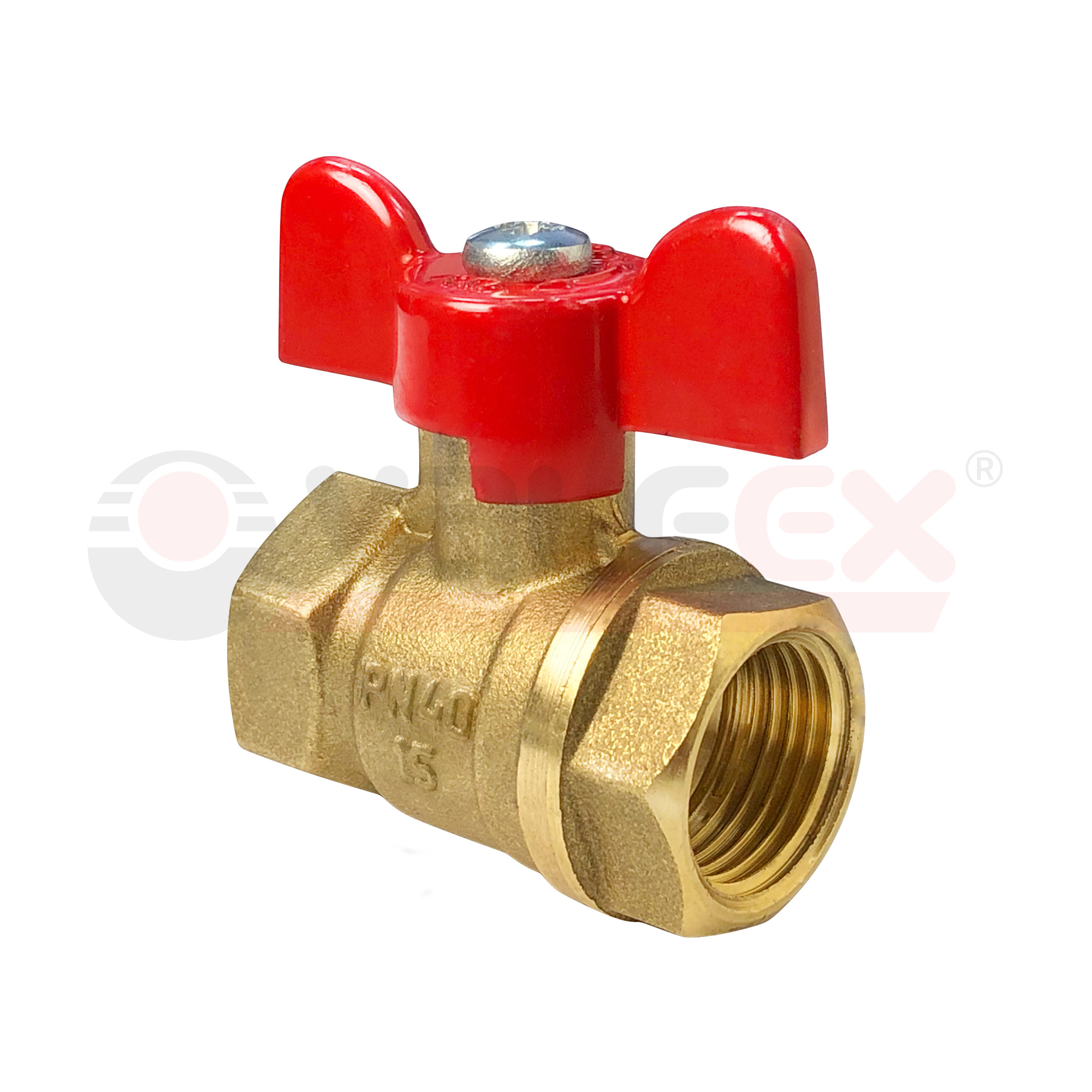 VF.217.LB1.114 Valfex Кран шаровой, ручка-бабочка (внутр.-внутр.)  1 1/4" 