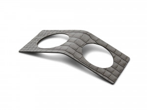 98244 CROCO silver-black кольцо для cалфетки 6х14см, набор 2шт;LIND DNA