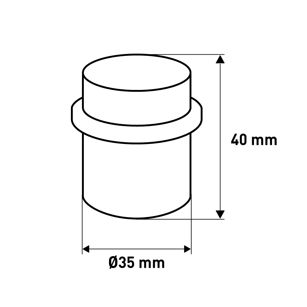 Дверной стопор , 35x35x40 мм, антик бронза LJPS0044 Public Steel Россия  - Вид №4
