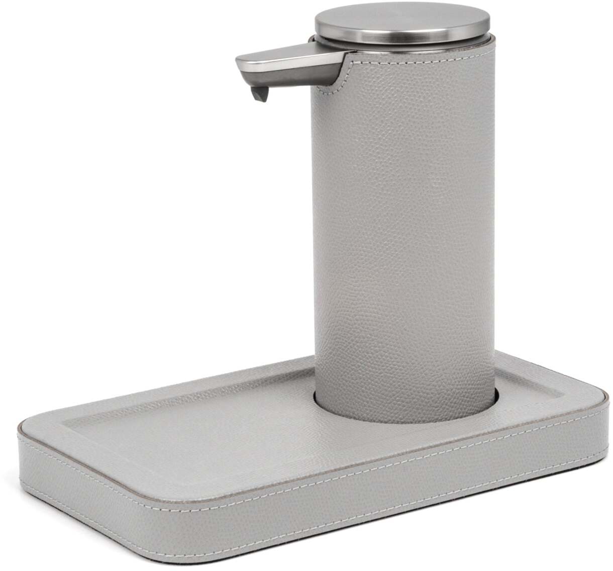 Igea Маленький поднос с сенсорным диспенсером - 13X22XH19 см / регенерированная зернистая кожа_серо-коричневый