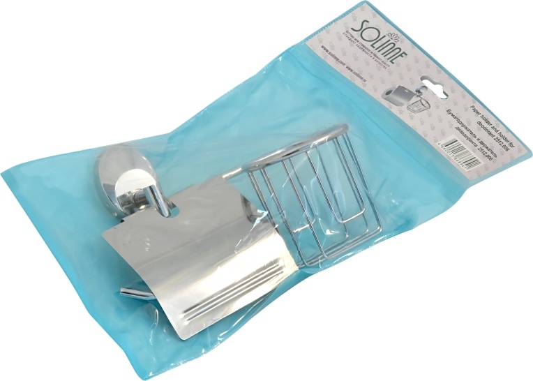 2512.006 Держатель для туалетной бумаги и держатель дезодоранта Solinne 16053 нержав сталь PUFF  - Вид №5