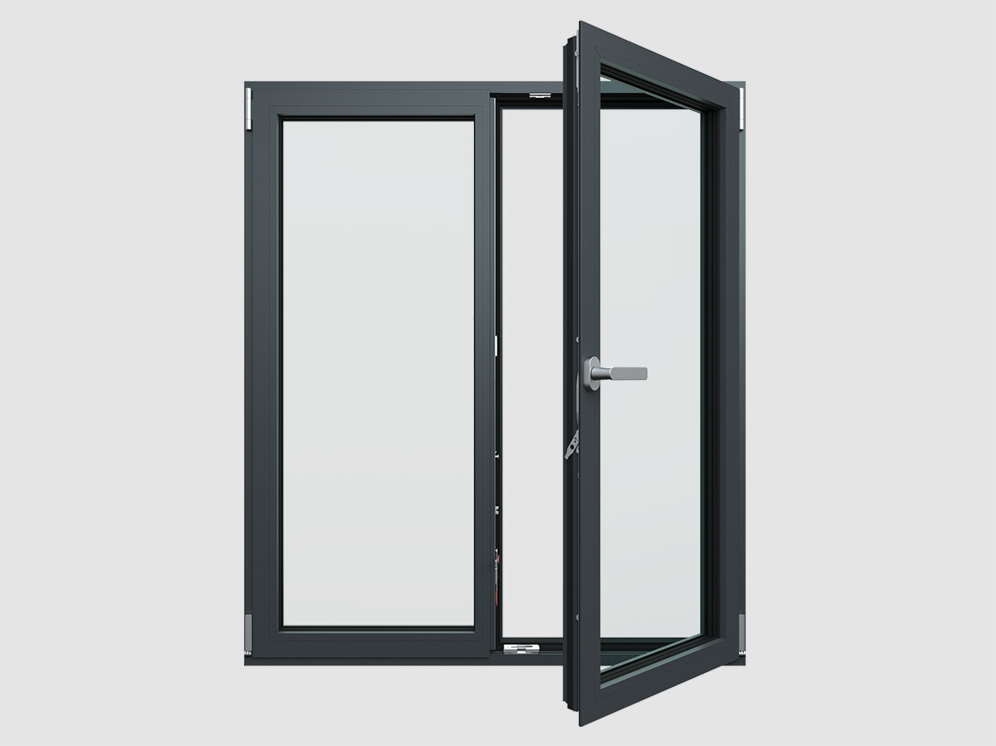 Алюминиевое створчатое окно QFORT Stars ARCH-00034286