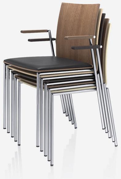 Brunner Стул лакированный штабелируемый с подлокотниками Milano sun-id-1361268 - Вид №2