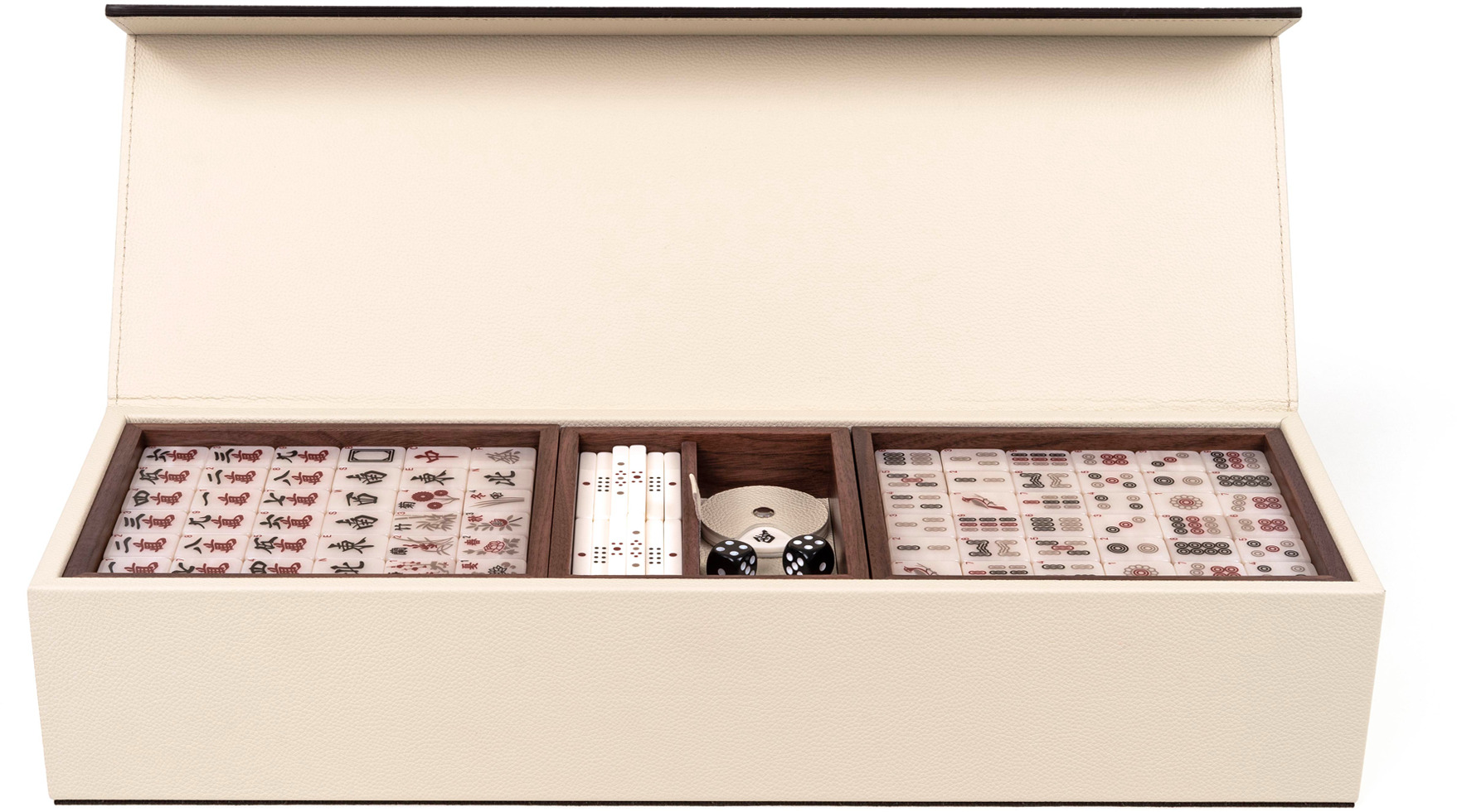 Маджонг - 22X34XH4 см / зернистая кожа_белый