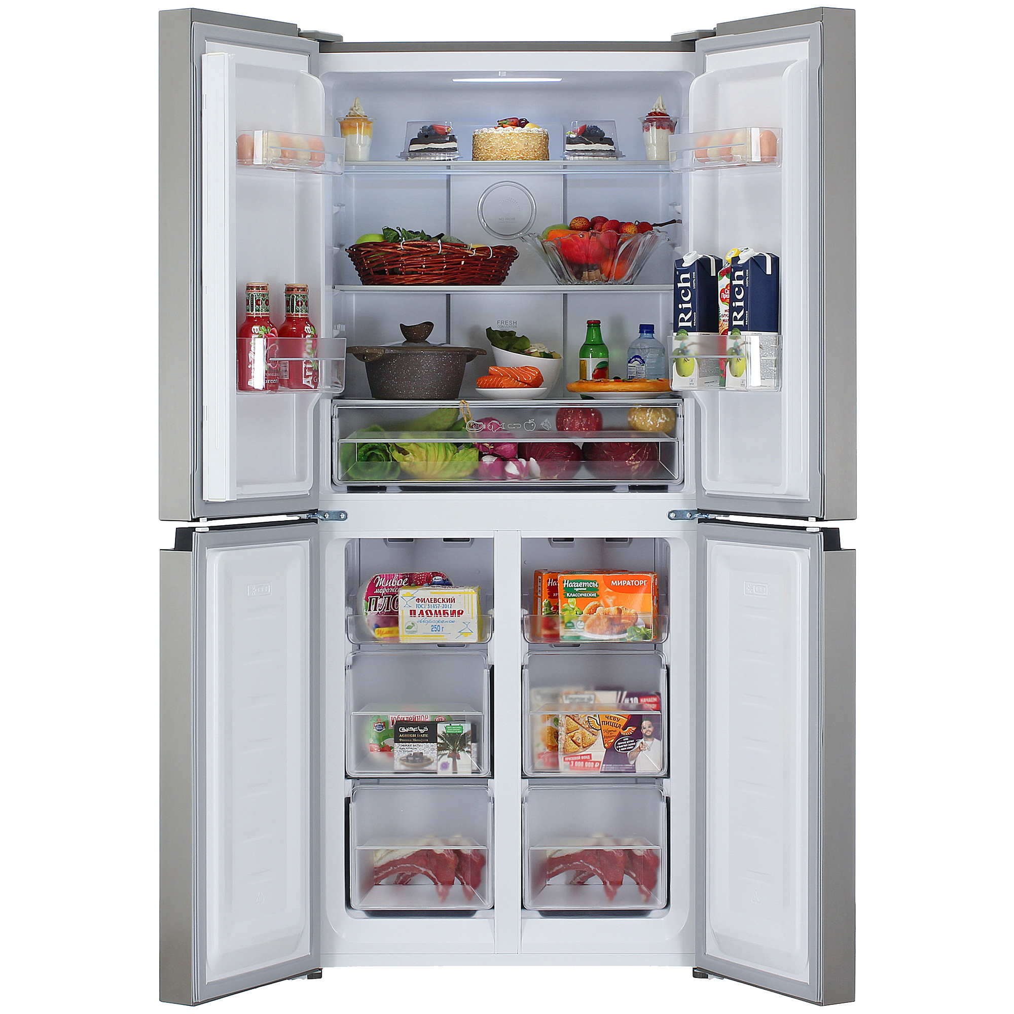 9197177 Холодильник Side by Side   Harper RH6966BI серебристый STDN-0139142 - Вид №5