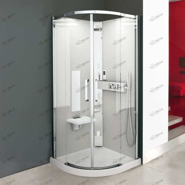 Душевая кабина NEXIS 1 R90 HYDRO Novellini NEXIS цвета белое дерево, с низким душевым поддоном NEXR90M11KA