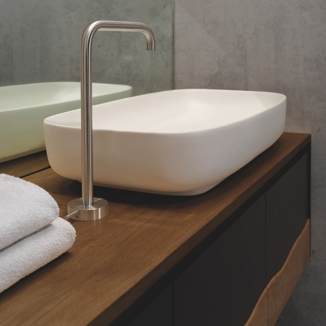 C375M1L70.101NC Тумба подвесная с 1 выдвижным ящиком 70 см A. e T. Italia TRACE Белый матовый - орех Каналетто Италия AeT ITALIA - Вид №4