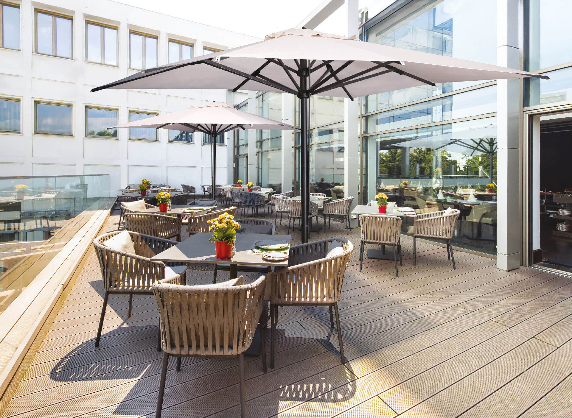 Алюминиевый квадратный зонт с телескопическим закрытием Scolaro Parasol VERONA DARK ARCH-00062689 - Вид №1