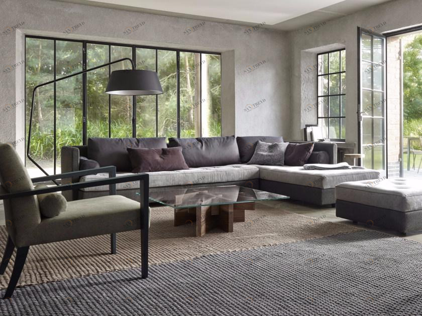 Ligne Roset Секционный модульный диван из ткани sun-id-1433710