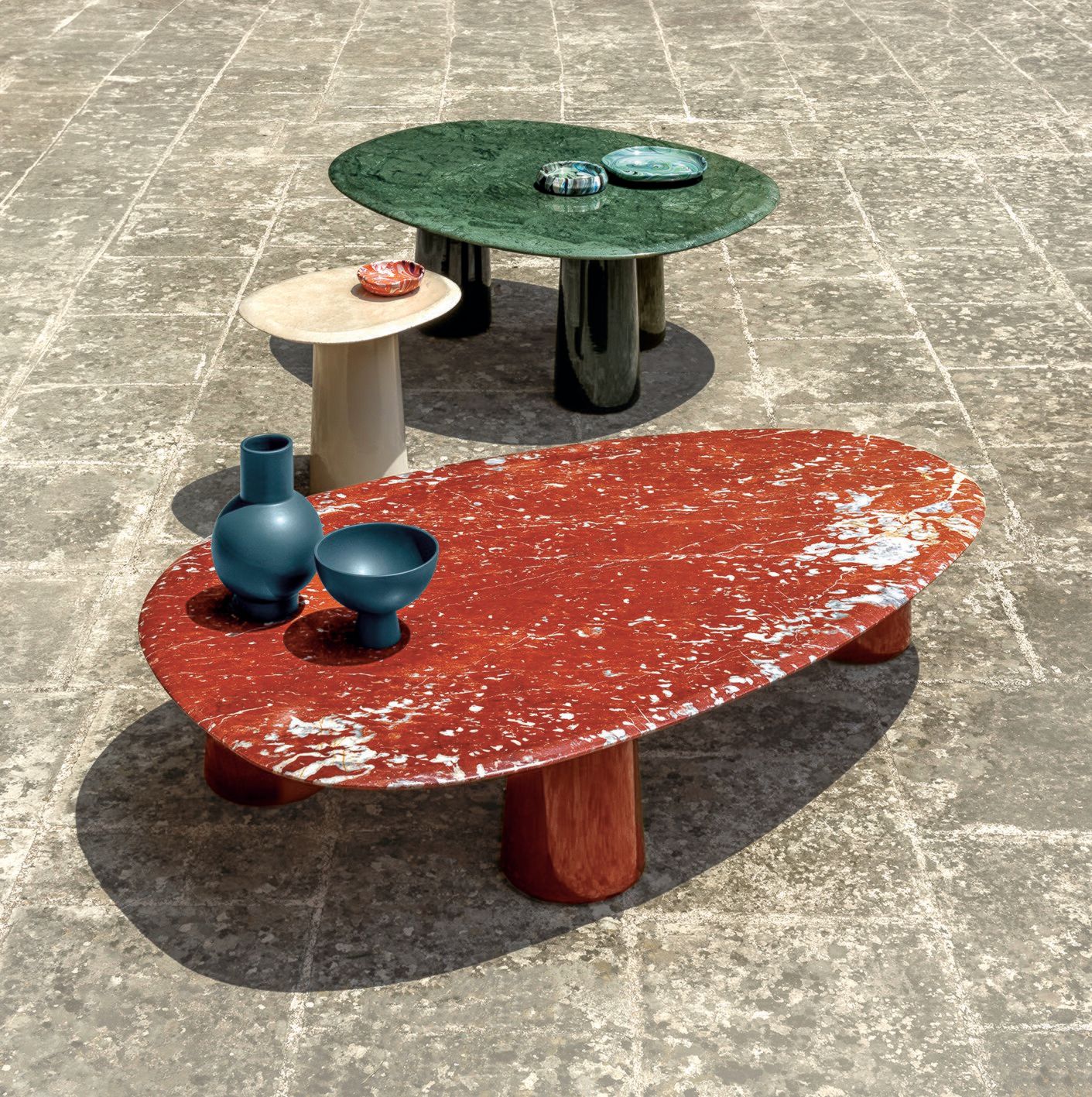 Журнальный столик с мраморной столешницей Ethimo Boldini ARCH-00028684 - Вид №8