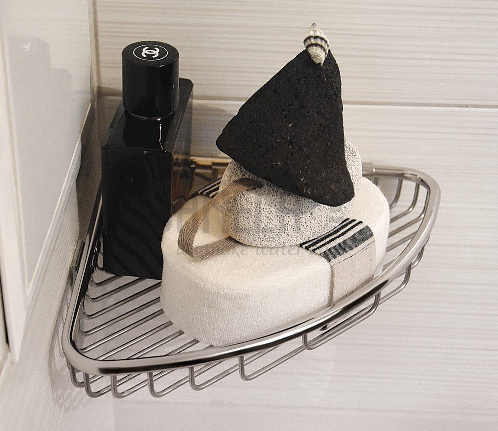 62250 Нержавеющая угловая полка, глянцевая поверхность SANELA  - Вид №1