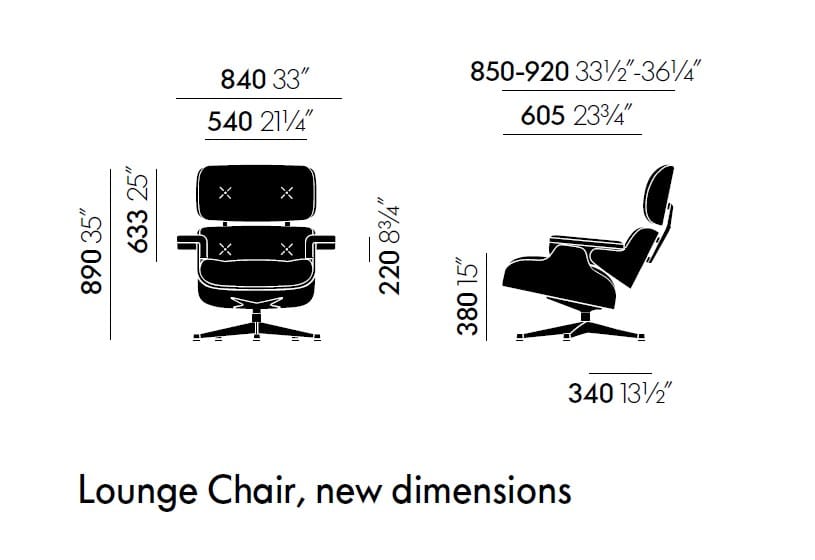 Тканевое вращающееся кресло с подлокотниками VITRA Eames Lounge Chair ARCH-00034664 - Вид №16