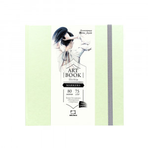 401121 Скетчбук для маркеров "Fashion" 75 г/м2 80 л. 15 х 15 см мятный Малевичъ