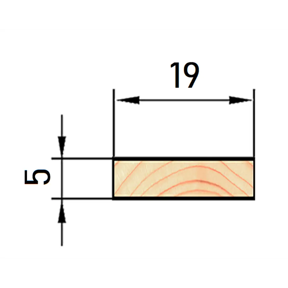 АРЕЛАН Рейка декоративная из массива сосны 5x19x1000 мм 84460740 STLM-0050270 - Вид №6