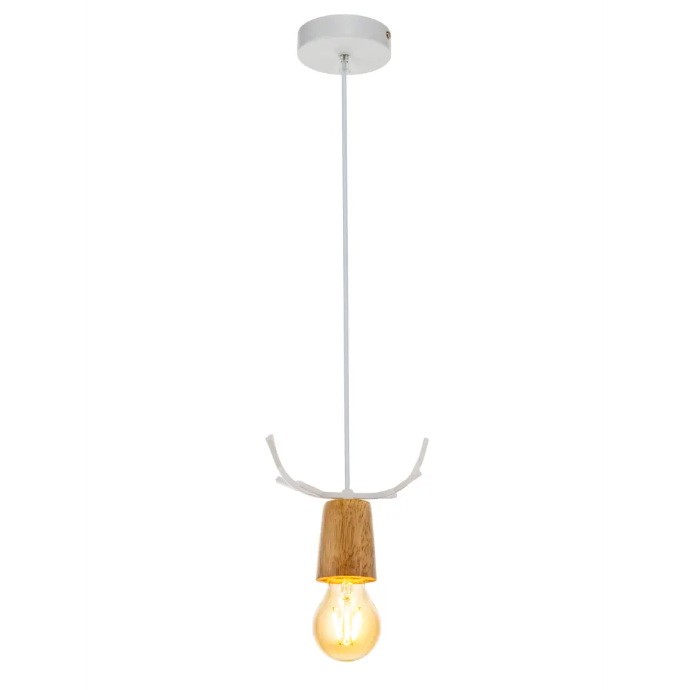 Светильник подвесной Lamplandia Antler White L1370, 1 лампа, 5 м², цвет белый STLM-2075556 - Вид №2