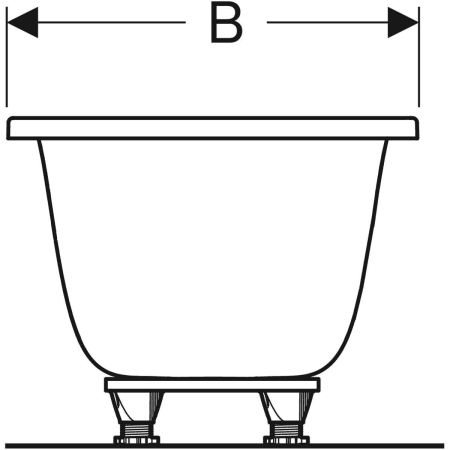 554.121.01.1 Прямоугольная ванна Geberit Tawa, тонкое исполнение, с ножками Geberit  - Вид №4