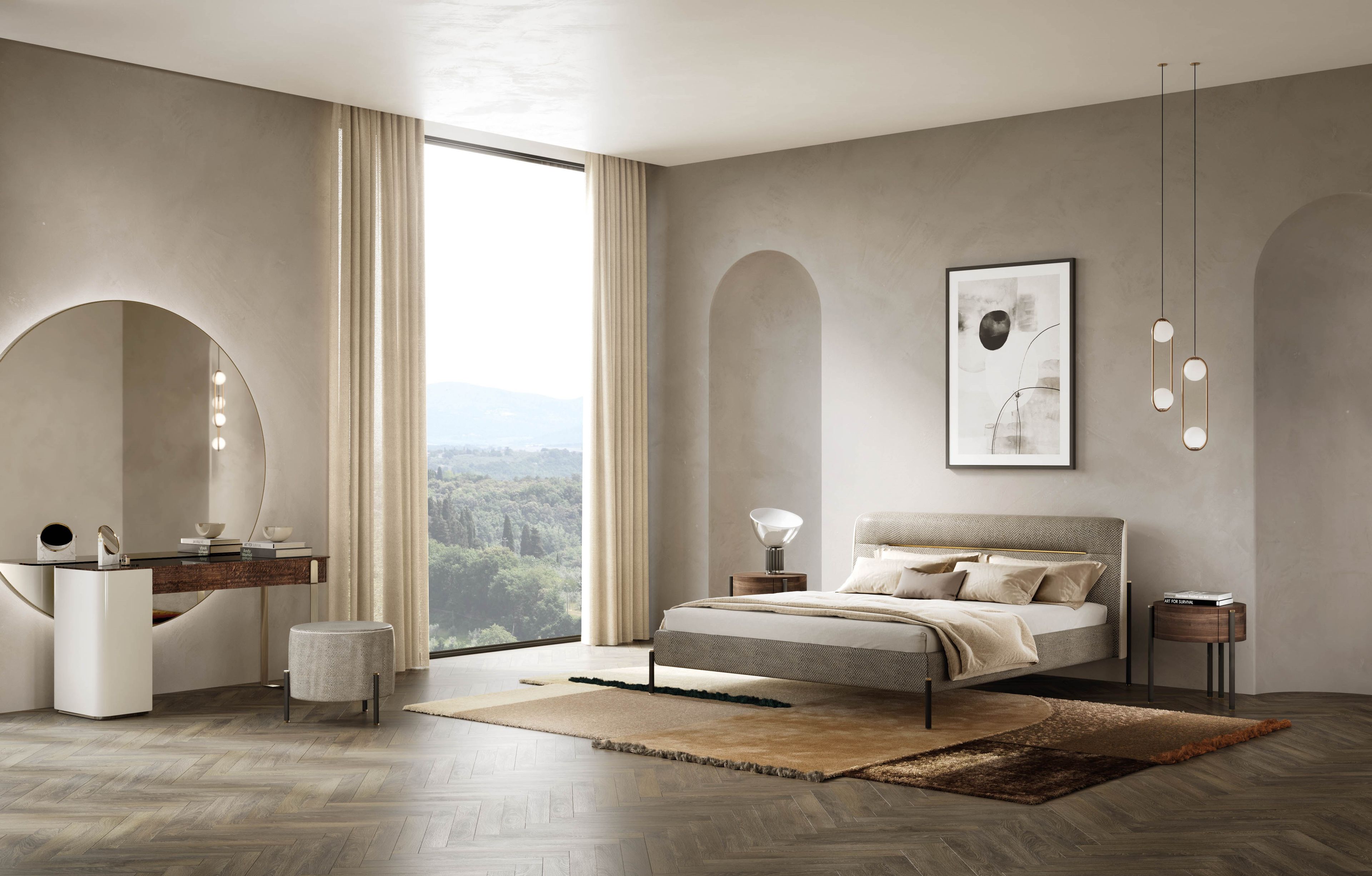 Круглый пуф из ткани Capital Collection TOULOUSE .60 ARCH-00143142 - Вид №6