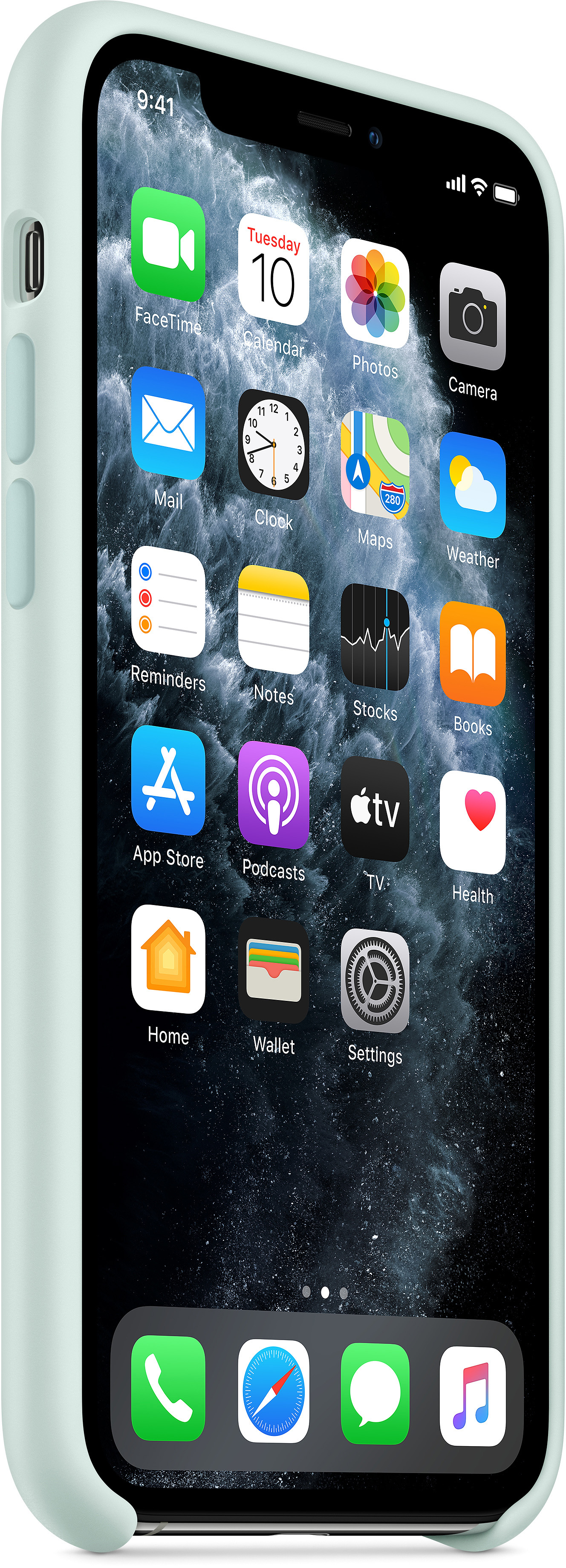 MY152ZM/A Iphone 11 pro silicone case - seafoam Apple Santreyd  - Вид №4
