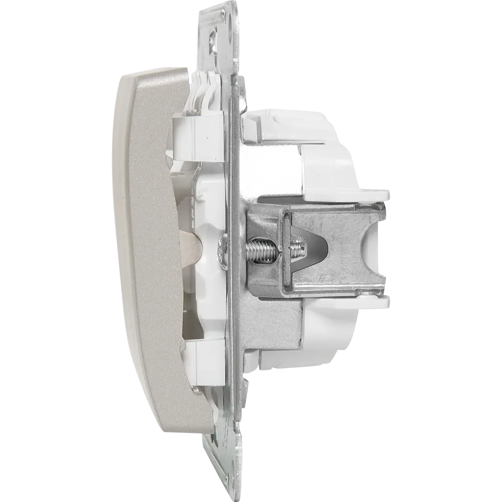 Выключатель проходной встраиваемый Systeme Electric Glossa СХ6 1 клавиша цвет платиновый 84730747 STLM-2093348 - Вид №3