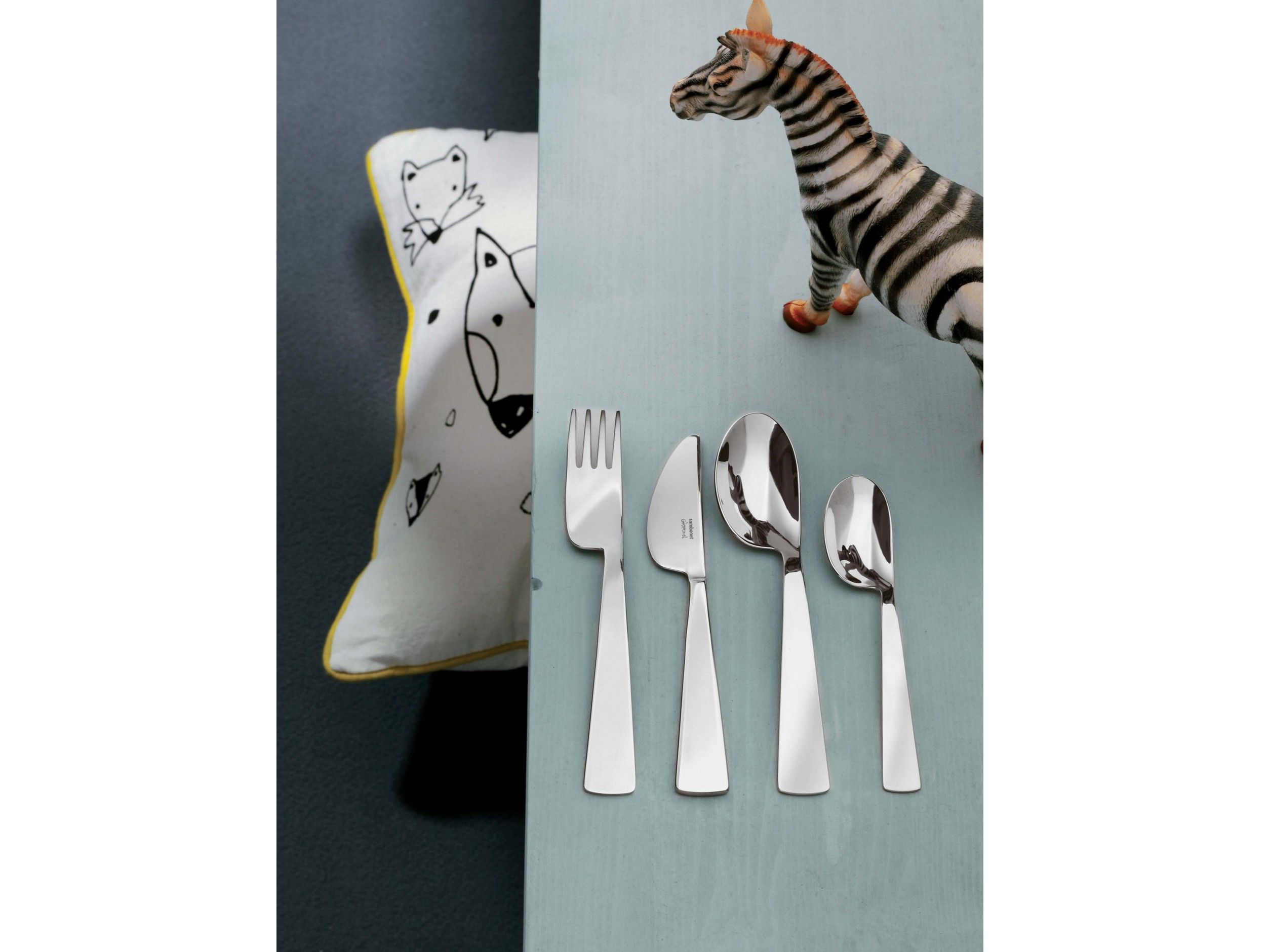 Набор столовых приборов из нержавеющей стали для детей Sambonet Gio Ponti Conca ARCH-00052278 - Вид №1