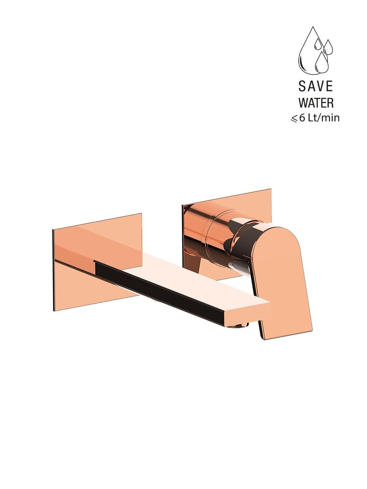 Настенный смеситель для раковины с ограничителем расхода без слива Rubinetterie Frattini Gintonic ARCH-00023555 - Вид №8