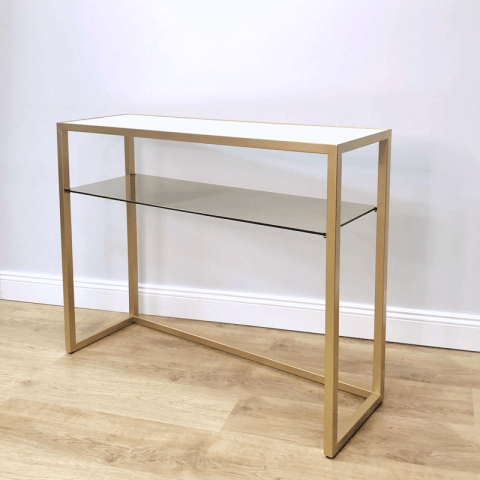 Консоль черная с белой мраморной столешницей FOR MISS  263966 Черный  - Вид №3