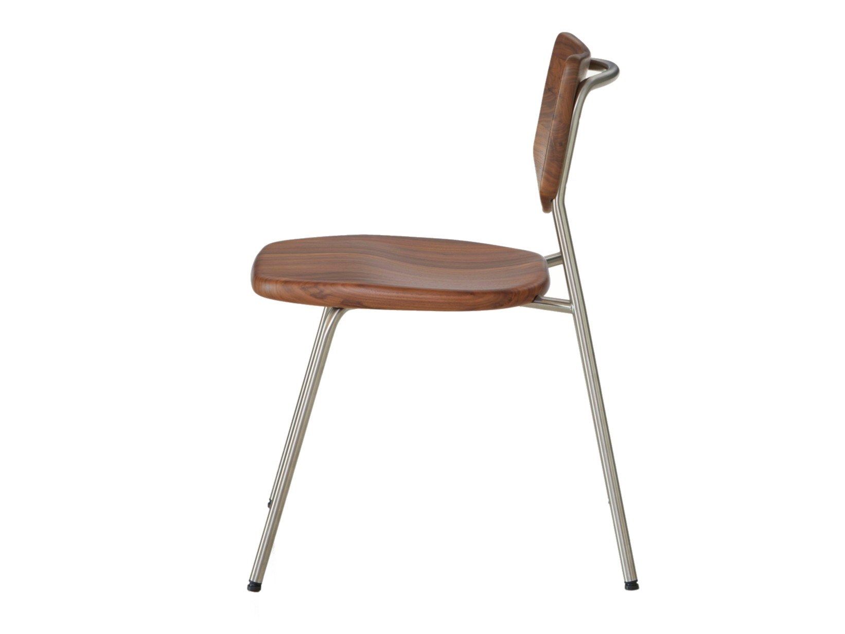Штабелируемый стул из нержавеющей стали и дерева BassamFellows труба ARCH-00128167 - Вид №1