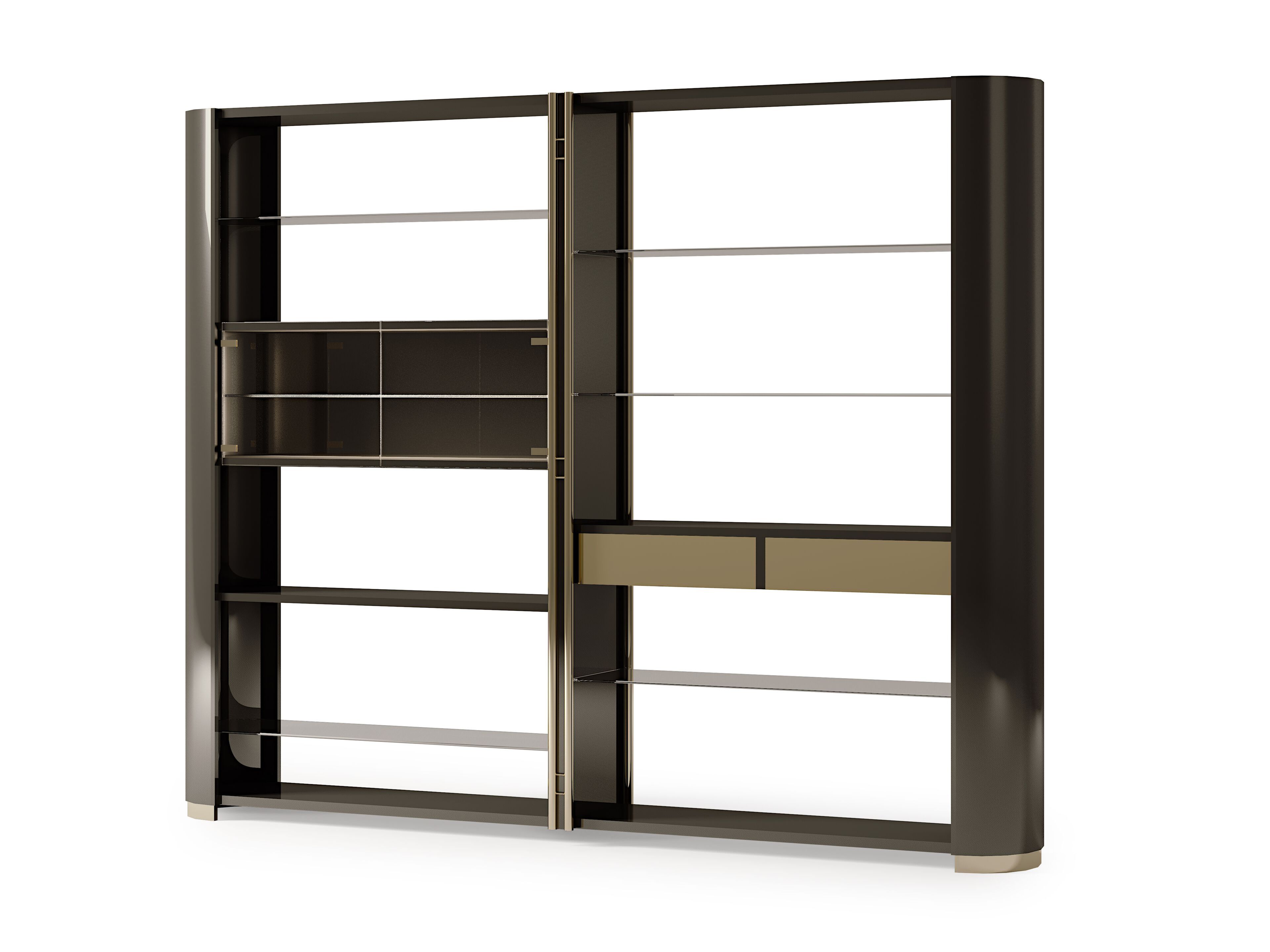 Деревянный отдельно стоящий настенный книжный шкаф с ящиками Bizzotto Italia Atmosphera ARCH-00083242