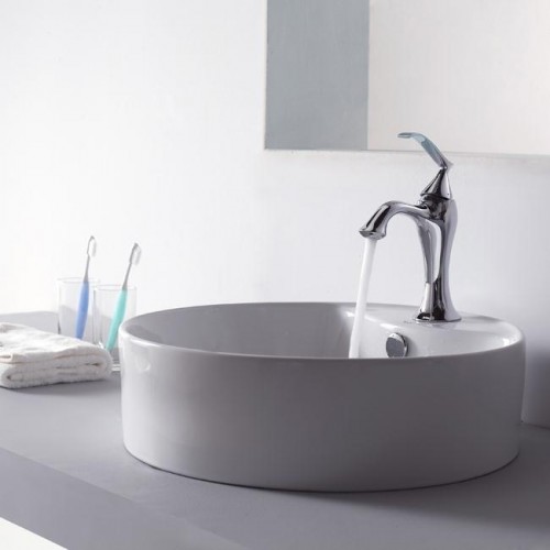 KCV142-KEF15001CH Накладная раковина на столешницу  прямоугольная Krausru 