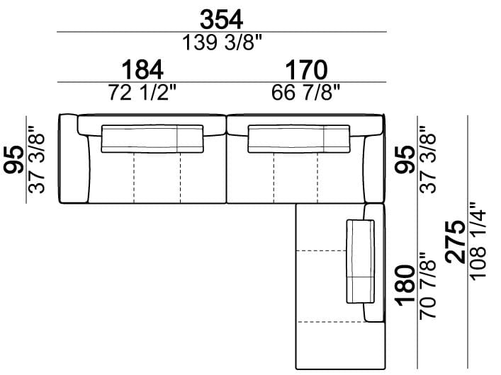 3-местный тканевый диван Arketipo BROWN SUGAR ARCH-00058205 - Вид №35