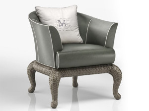 Тканевое садовое кресло с подлокотниками